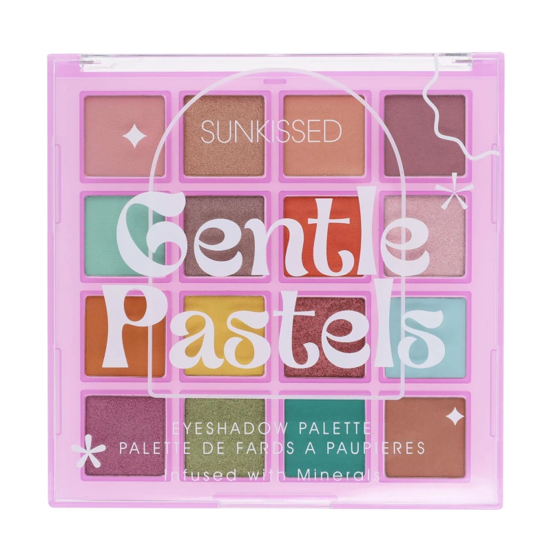 Image of Sunkissed Gentle Pastels Eyeshadow Palette - 16 Shades