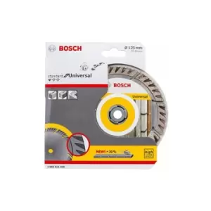 Image of Bosch Professional 1x Diamond Cutting Disc 'Standard for Universal' (Concrete, Stone, Tile, Ø 125 x 22.23 mm, Accessories Angle Grinder)