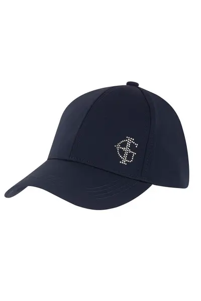 Image of Island Green Diamante Logo Peak Cap Navy