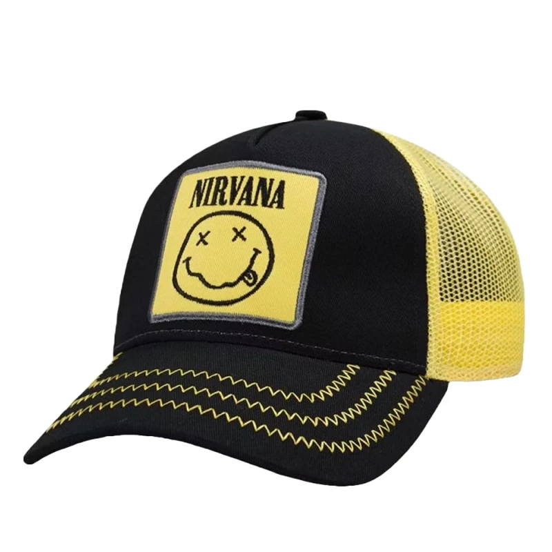 Image of Amplified Womens Nirvana Trucker Cap in Black Female One Size
