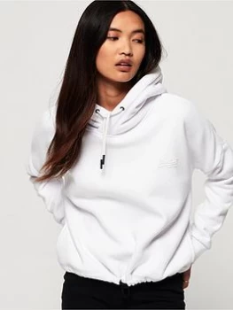 Image of Superdry Elite Crop Hoodie - White, Size 8, Women