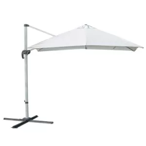 Image of Outsunny 3m Cantilever Aluminium Frame 360 Rotation Hanging Parasol White