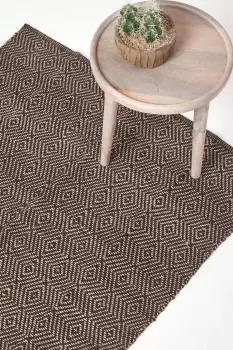 Image of Hand Woven Geometric Jute Rug