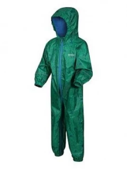 Image of Boys, Regatta Peppa Pobble All-in-One Rain Suit - Green, Size 6-12 Months