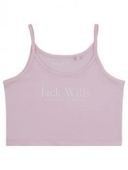 Image of Jack Wills Girls Vest Top - Pink, Size Age: 7-8 Years, Women