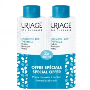 Image of Uriage Thermal Micellar Water for Normal to Dry Skin 2 x 500ml (Special Offer)