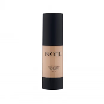 Image of Note Cosmetics Detox and Protect Foundation 35ml (Various Shades) - 100 Cashmere Beige