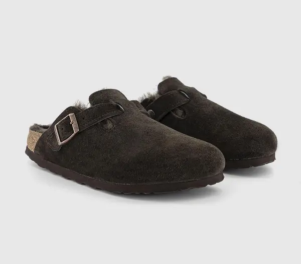 Image of Birkenstock Boston Shearling Clogs Mocca, 4