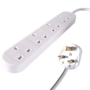 Image of Connekt Gear UK 4-Gang Mains Power Extension Block 3m 27-4030