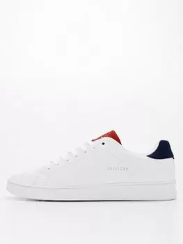 Image of Tommy Hilfiger Retro Court Clean Trainers - White, Size 9, Men
