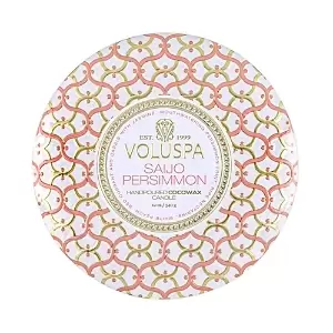 Image of Voluspa Saijo Persimmon Three Wick Tin Candle, 12 oz.