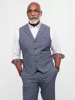Image of Joe Browns Deadly Dapper Waistcoat - Blue Size 44, Men