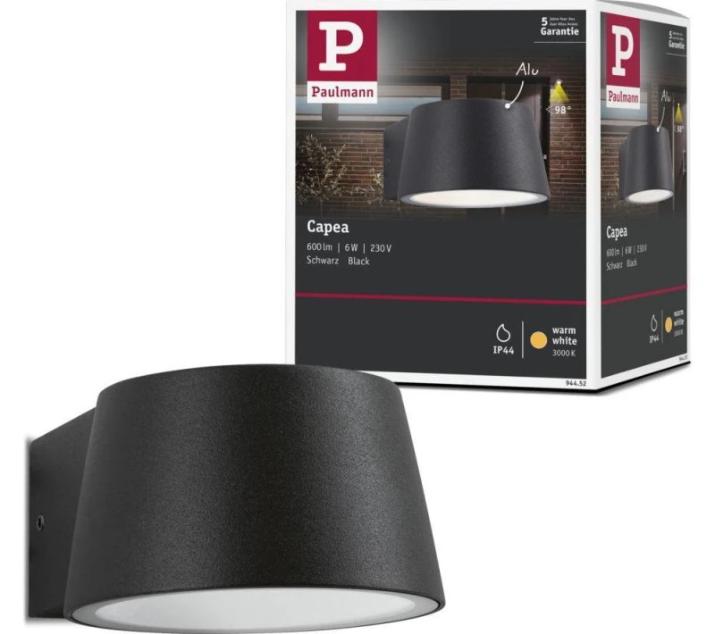 Image of PAULMANN Capea Outdoor LED Wall Light - Anthracite 4000870944523