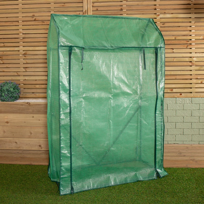 Image of 1.55m x 1m Outdoor Greenhouse for Plants with Steel Frame and Protective PE Cover