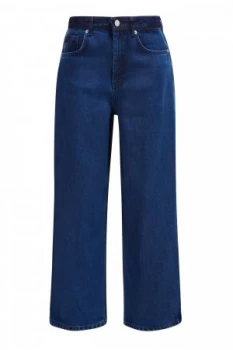 Image of French Connection Denim Wide Leg Culottes Blue