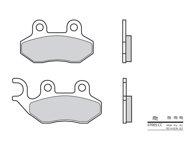 Image of Brembo S.p.A. Scooter Carbon Ceramic Brake pads - 07005CC