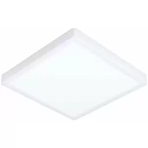 Image of Loops - Wall Flush Ceiling Light White Shade Square White Plastic Bulb LED 20W Included
