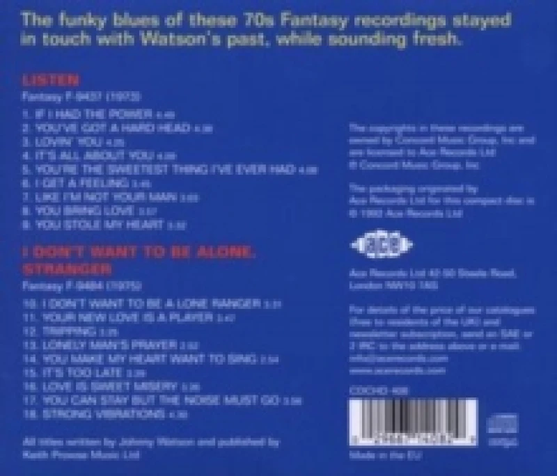 Image of Listen/I Don't Want To Be Alone, Stranger CD / Album