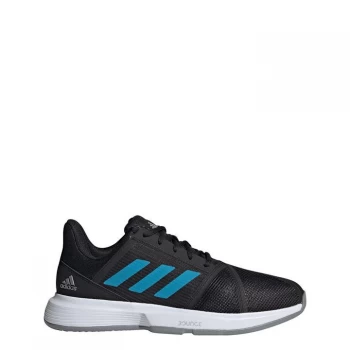 Image of adidas CourtJam Bounce Shoes Unisex - Core Black / Sonic Aqua / Clou