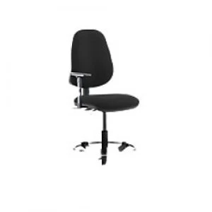Image of Task Office Chair Eclipse II Lever Black Fabric With Height Adjustable Arms And Hi Rise Draughtsman Kit