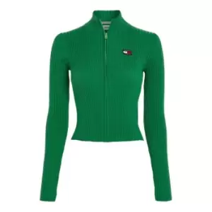 Image of Tommy Jeans Tjw Badge Zip Trhu Sweater - Green