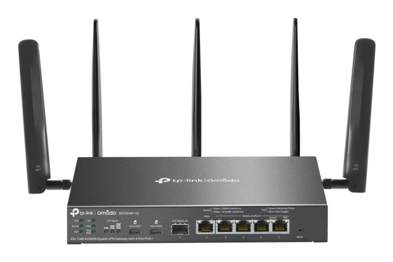 Image of TP Link ER706WP-4G Wireless Router Gigabit Ethernet Dual Band (2.4 GHz / 5 GHz) Black ER706WP-4G