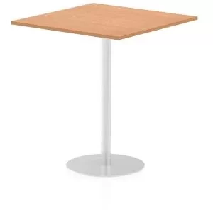 Image of Italia Poseur Table Square 10001000 Top 1145 High Oak