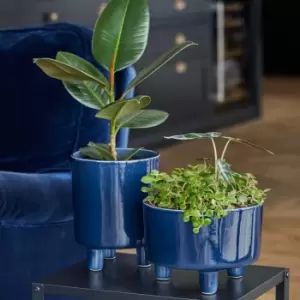 Image of Pisa Navy Planter Blue H24CM D20CM