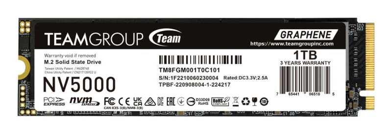 Image of Team Group Team Group NV5000 1TB M.2 PCI Express 4.0 NVMe 3D NAND TM8FGM001T0C101