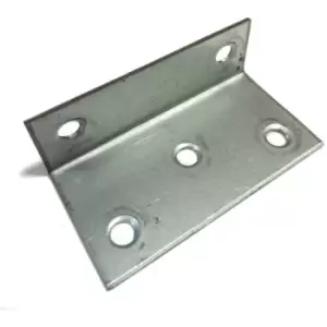 Image of Angle Corner Bracket Metal Wide Zinc Plated Repair Brace Strong - Size 75x40x25x2mm - Pack of 30
