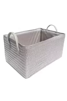 Image of Kids Polyester Storage Basket Organiser With Handles 34 x 23 x 18 cm