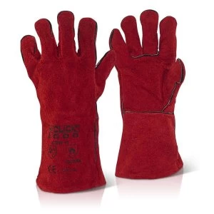 Image of Click2000 Red Welders Gauntlet 14" Cat 2 Red Ref C2W Pack of 60 Up