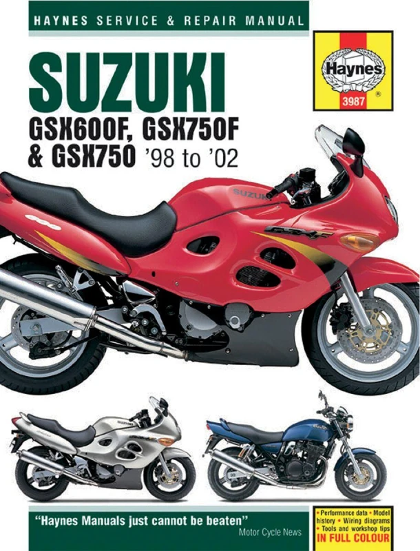 Image of 3987 - Haynes Repair Manual For Suzuki GSX600 F 1998-2002 3987