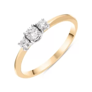 Image of 18ct Rose Gold Diamond Three Stone Ring
