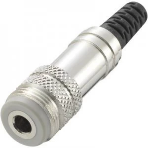 Image of 3.5mm audio jack Socket straight Number of pins 4 Stereo Silver Conrad Components