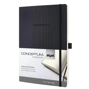 Image of Sigel CONCEPTUM Black Softcover Lined A4 Notebook