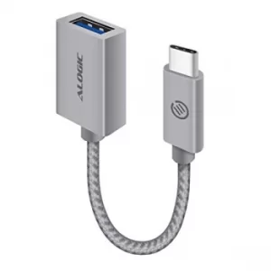 Image of ALOGIC Prime Male USB 3.1 Type-C to Female USB 3.1 Type-A Adapter in Space Grey