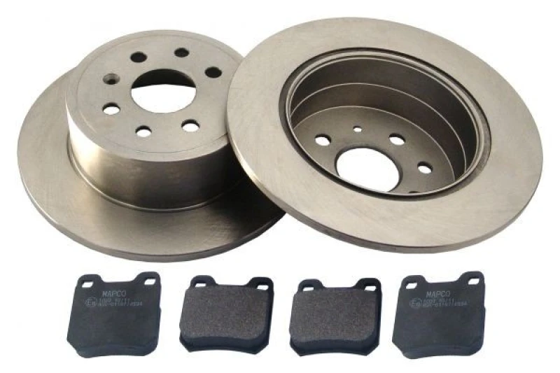 Image of MAPCO 47695 Brake disc and pads set Rear Axle, Brake Disc Type: solid Brake Set,disc brakes (3405)