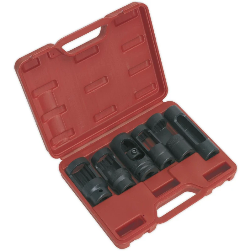 Image of Loops 6 Piece Diesel Injector Window Socket Set - 1/2" Sq Drive - Injector Removal Multi