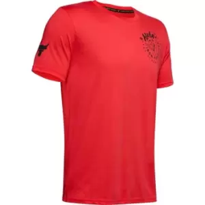 Image of Under Armour Rock Iron Paradise T Shirt Mens - Red