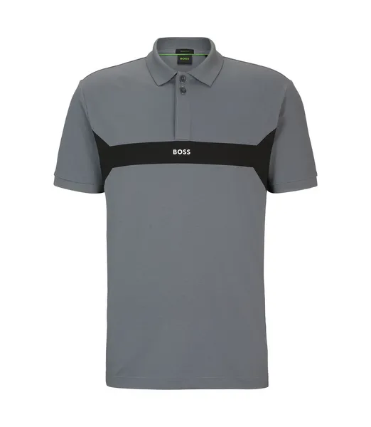 Image of Boss Paddy 2 10253239 01 Short Sleeve Polos Small Grey 54530402350