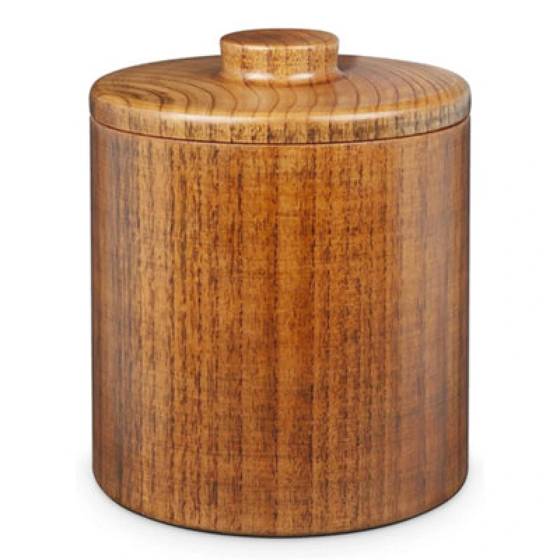 Image of Final Touch Solid Wood Ice Bucket with Lid 1.2 Litres Brown unisex