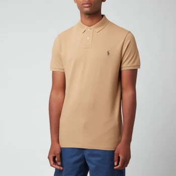 Image of Polo Ralph Lauren Mens Mesh Polo Shirt - Luxury Tan - S