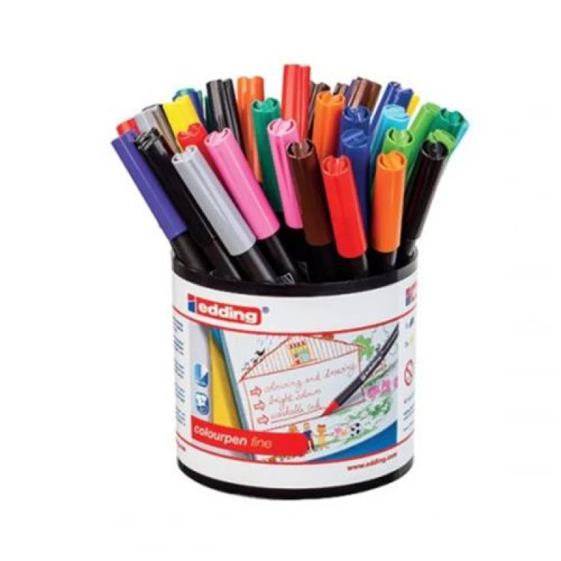 Image of Edding edding Colour Pen Fine Assorted Colours Classpack (Pack 42) - 4-COLFINE-42 4-COLFINE-42