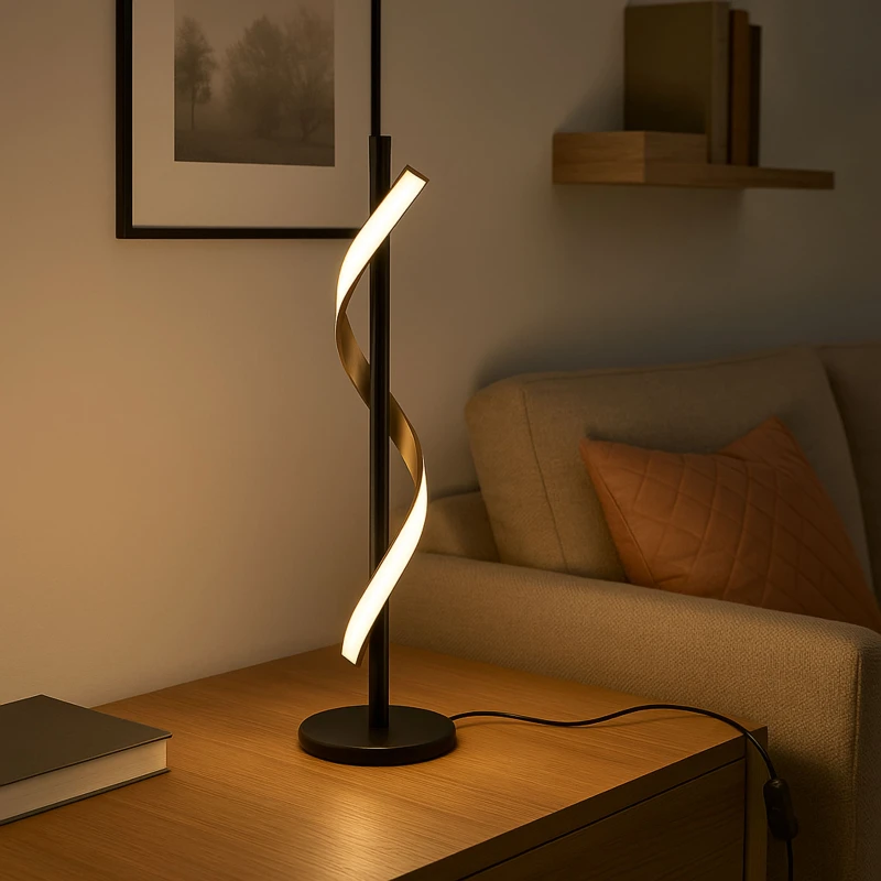 Image of EGLO Eglo Conaprato Black & Brushed Brass Modern Table Lamp Black One Size Unisex 9008606357376