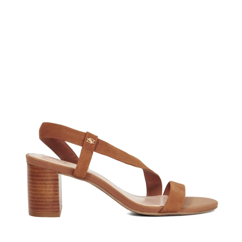 Image of Dune London Womens Jestered Heeled Sandals Tan female 4 (37)