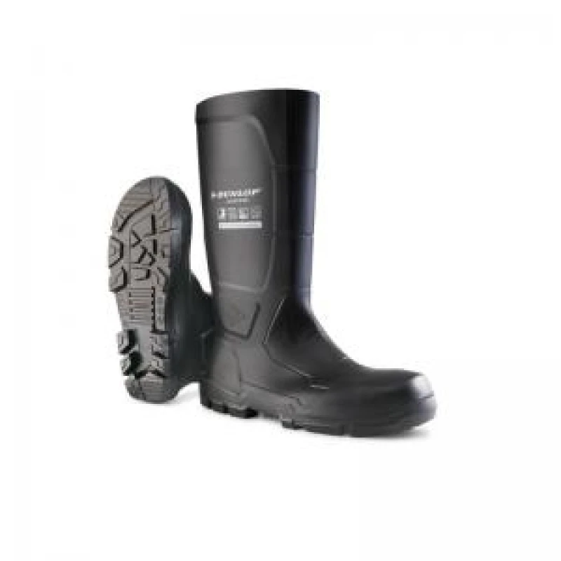 Image of Dunlop Mens JobGUARD Full Safety Wellington Boots UK Size 6.5 (EU 40) Black DUN092-BLACK-6.5