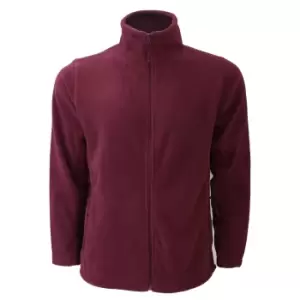 Image of Russell Mens Full Zip Outdoor Fleece Jacket (XL) (Burgundy)