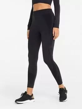 Image of Puma Evoknit High Waist 7/8 Leggings - Black, Size XL, Women