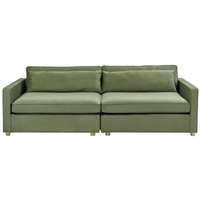 Image of Beliani Sofa 3 Seater Vinstra Fabric Green